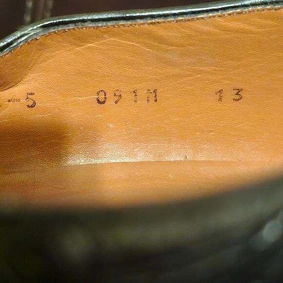 FOSTER RAINEY Men's Black Genuine Ostrich Tassel Loafers - Size 13 - Picture 7 of 9